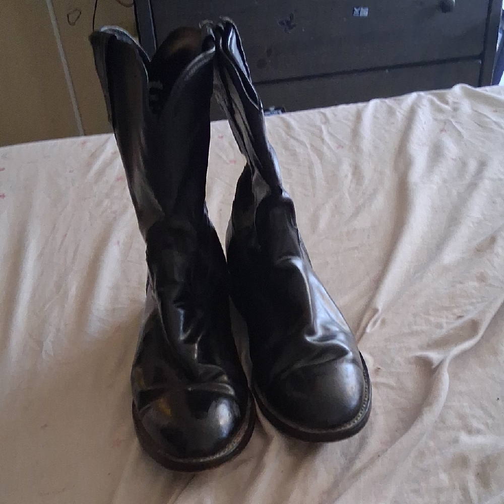 Black Leather Women's Boots